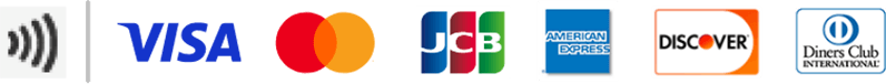visa・mastercard・JCB・AMERICANEXPRESS・DISCOVER・DinersClub